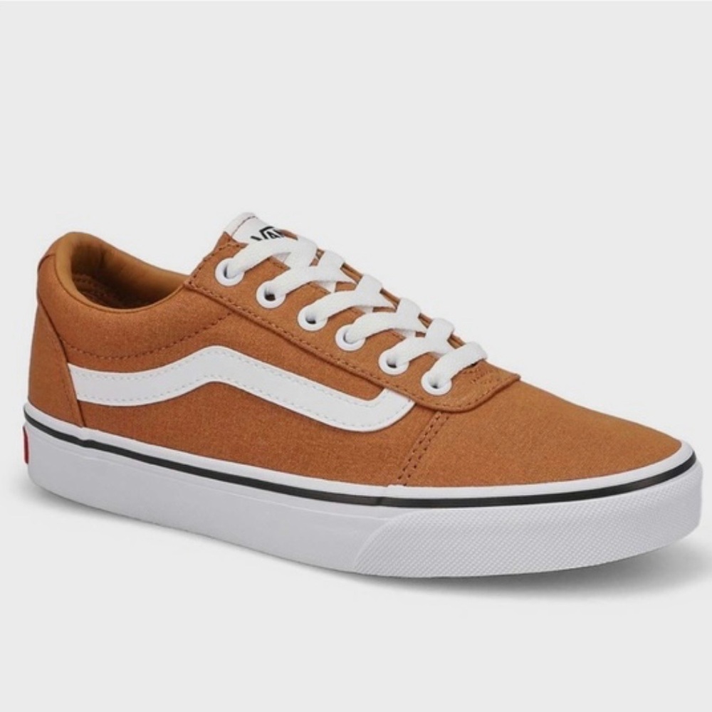 Vans | Women’s Ward Lo Sneaker, Brown and White Canvas, Size 7.5 - EUC